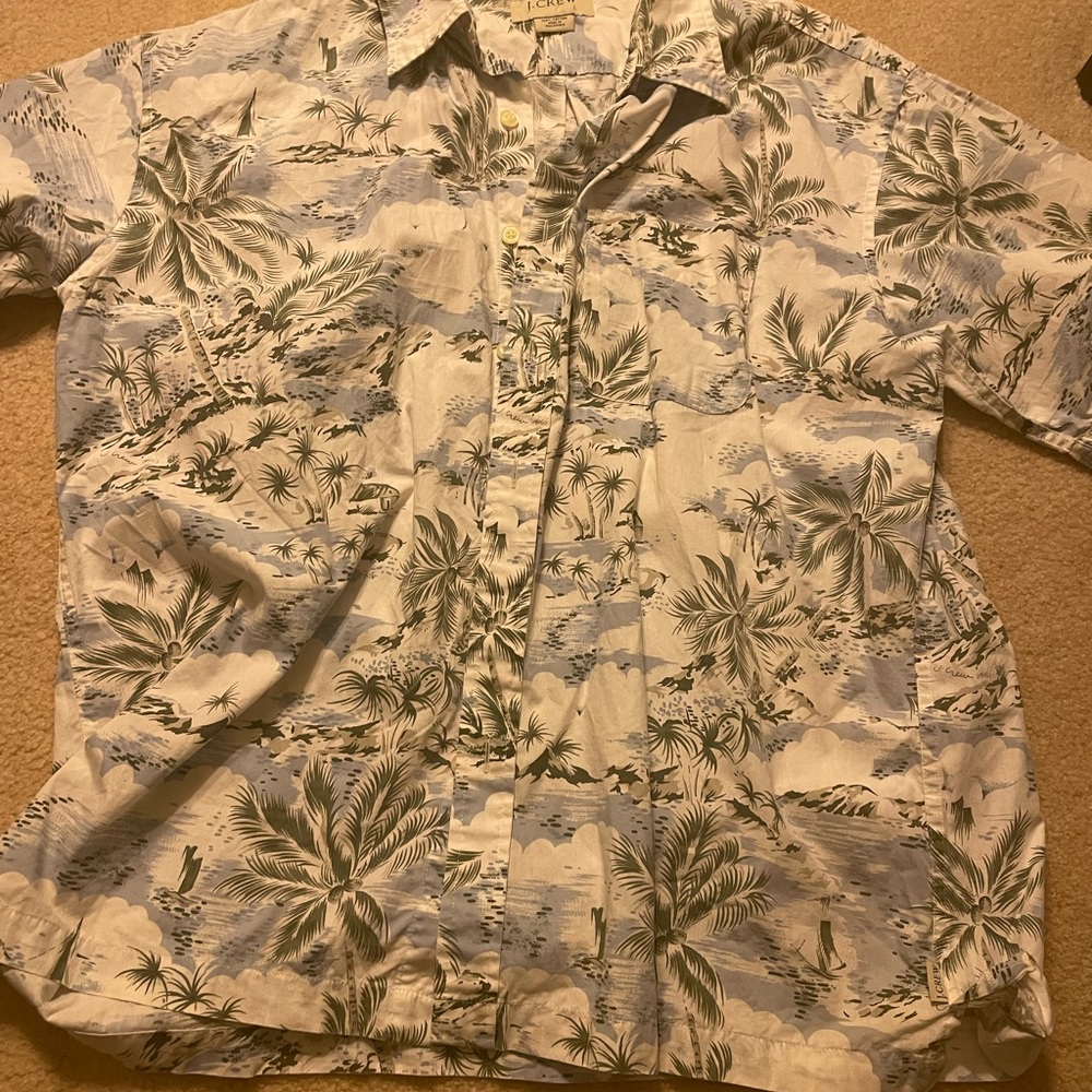 J Crew Mens Hawaiian Shirt